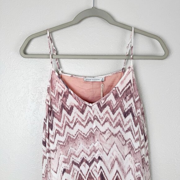 NWT Paper Crane pink white sleeveless asymmetrical ombre sundress S - Picture 4 of 12